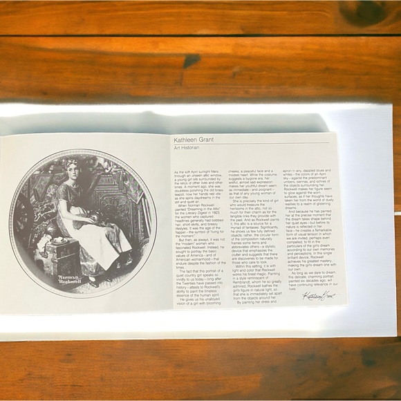 2/$50 Vintage Collector Plate Norman Rockwell Dreaming in the Attic 82 Authentic - Picture 5 of 8